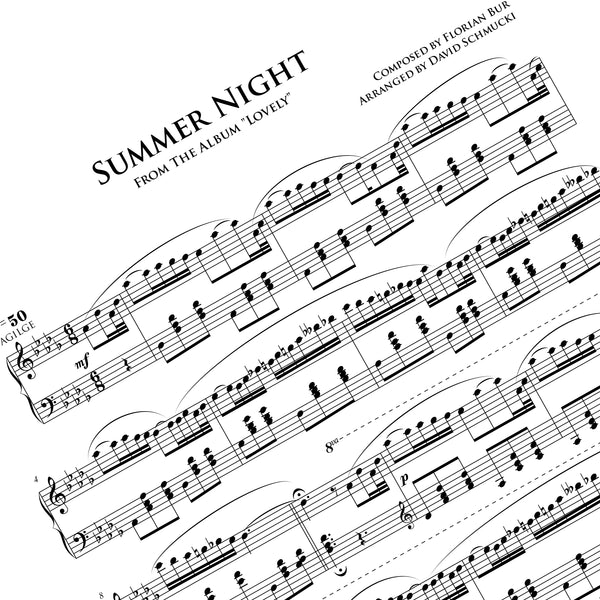 Summer Night - Piano Sheet Music