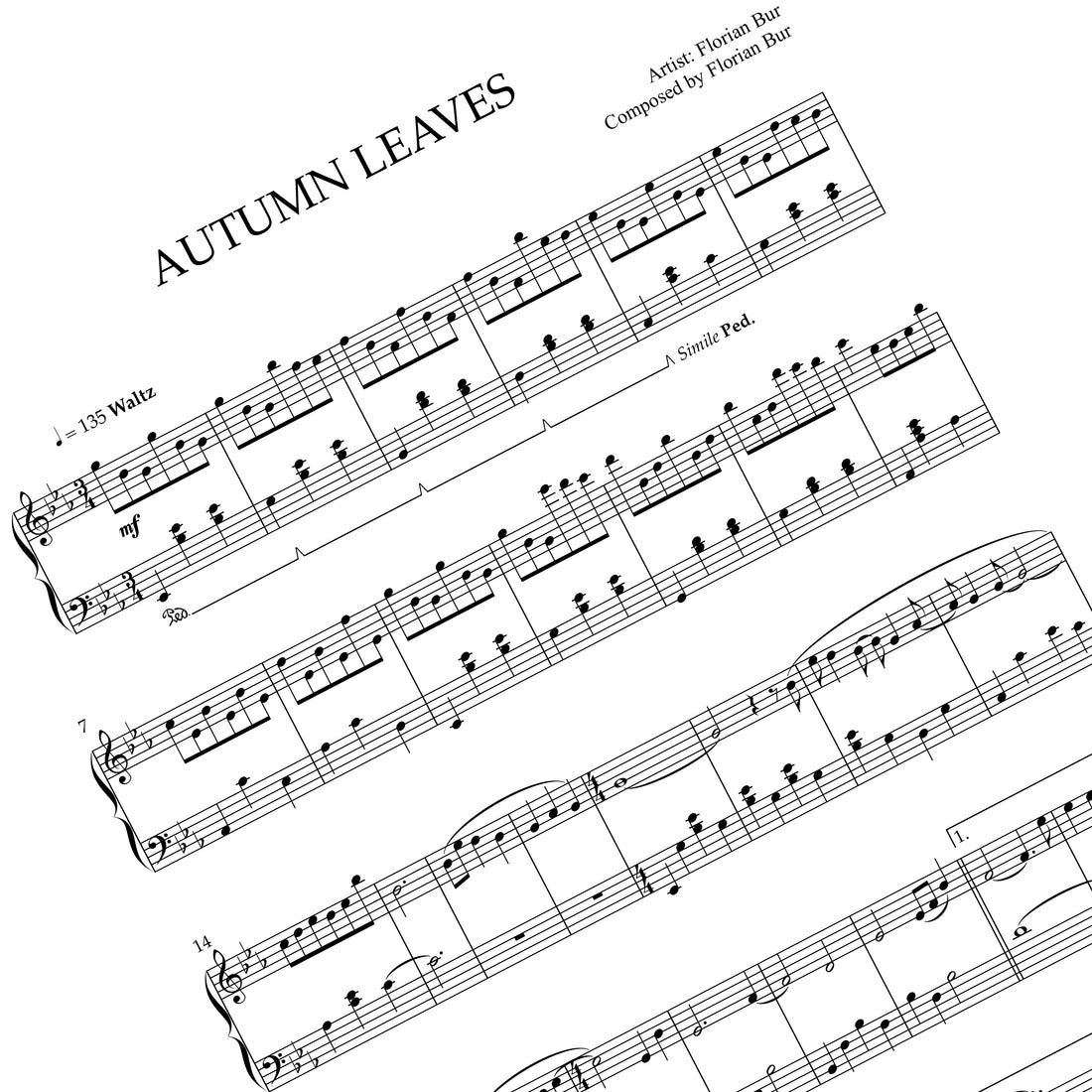 Autumn Leaves - Piano Sheet Music