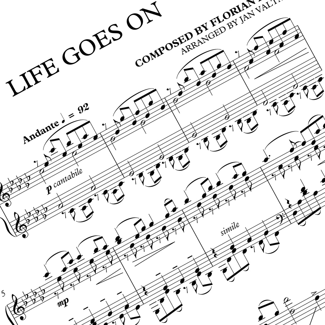 Life Goes On – Piano Sheet Music