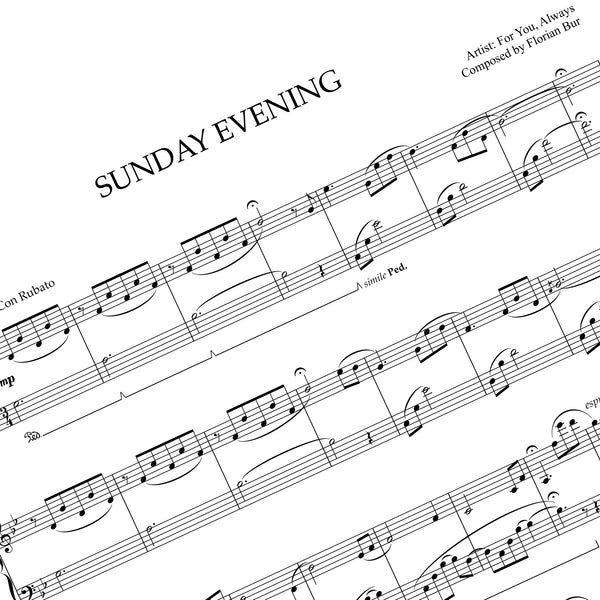 Sunday Evening - Piano Sheet Music