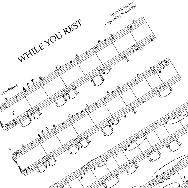 While You Rest - Piano Sheet Music